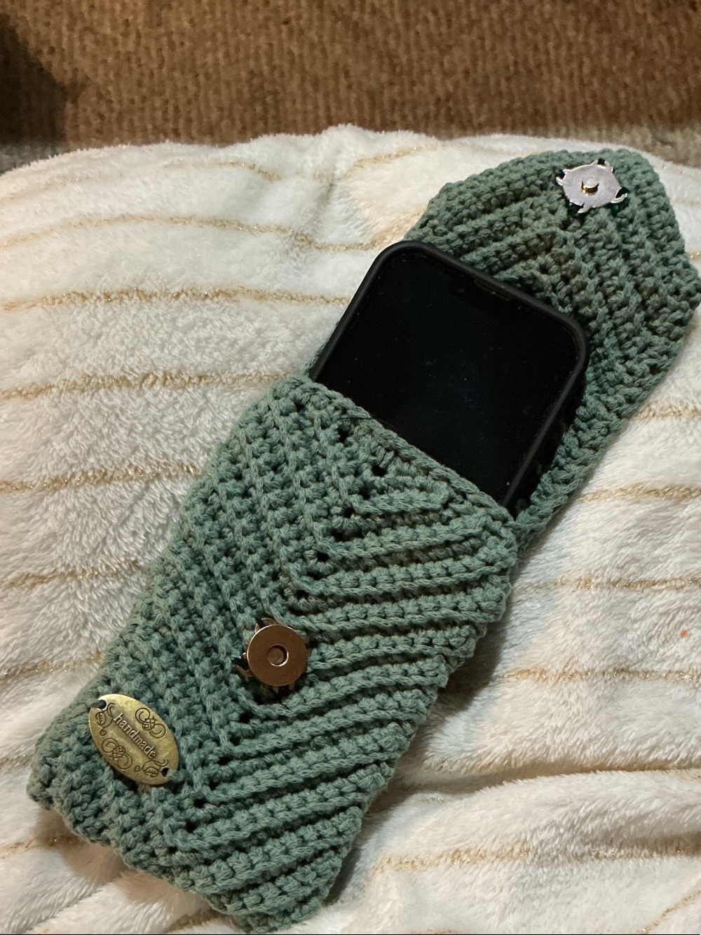 Crochet Phone Sleeve
with Magnetic Closure - Picture 2 of 2